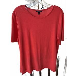 Banana Republic Women's Red Short Sleeve Top Medium